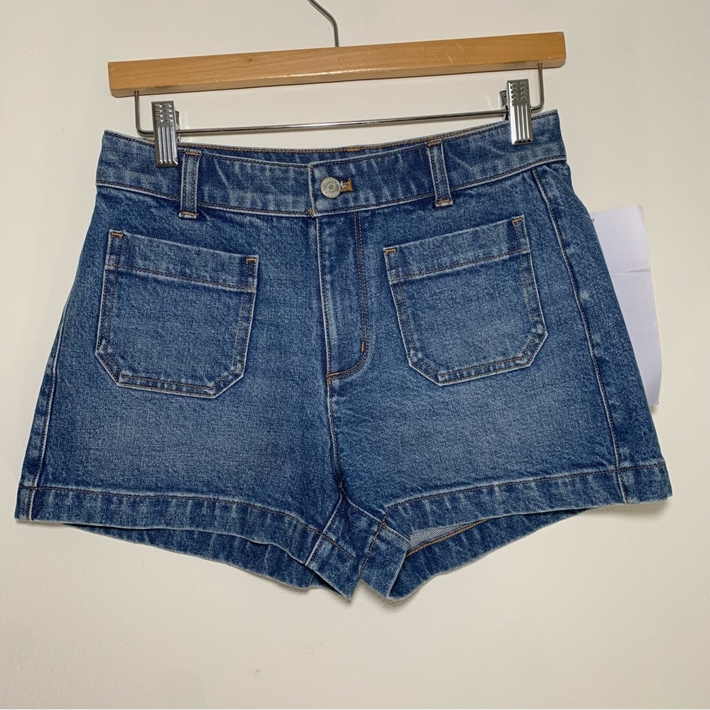 J. Crew Patch Pocket Classic Blue Jean Shorts